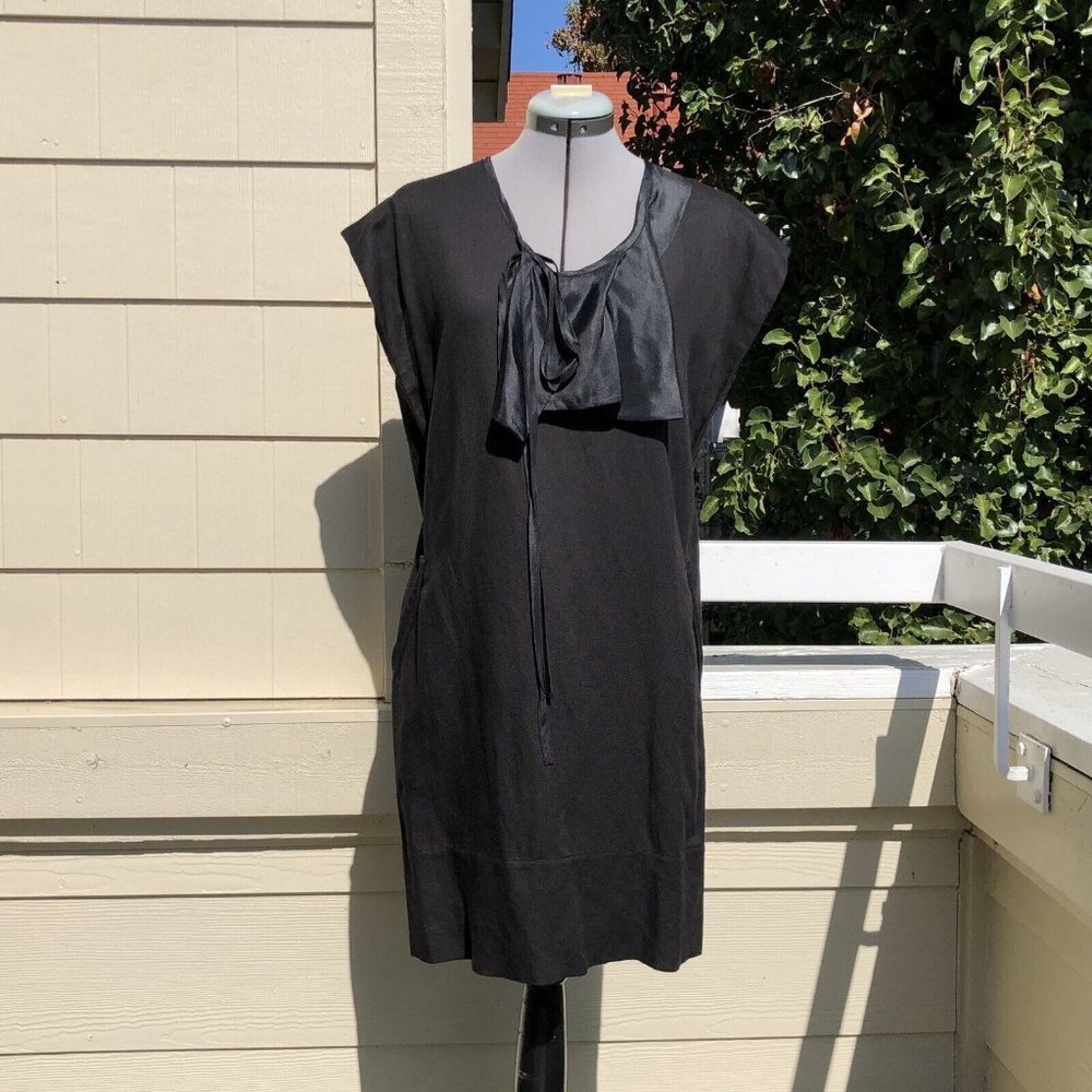 Kaylee Tankus Black Shift Sheath Pockets Dress